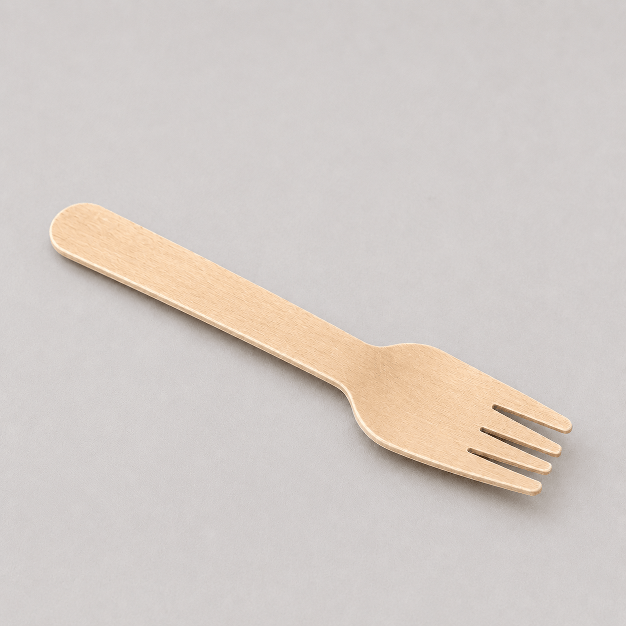 Disposable wooden forks, alternative view