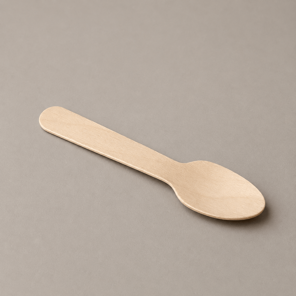 Wooden ice cream spoon