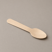 Wooden ice cream spoon