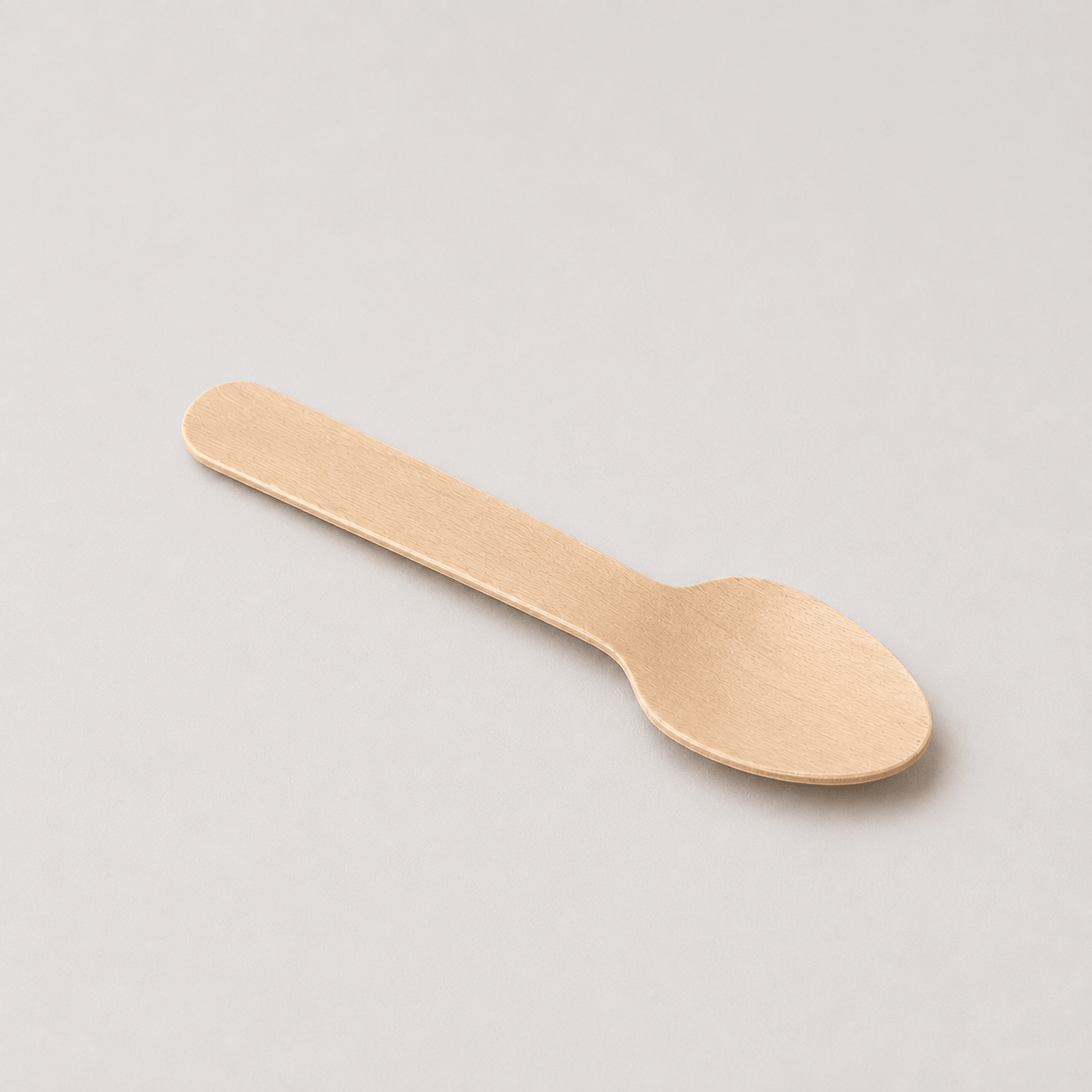 Wooden ice cream spoon