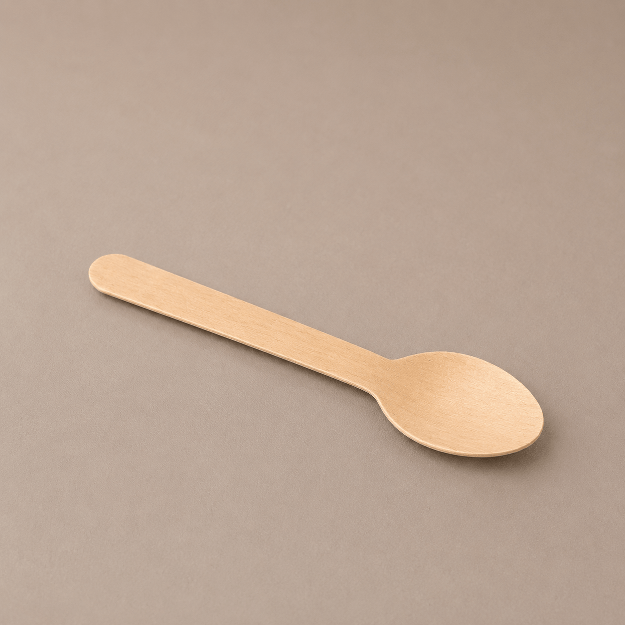 Disposable wooden spoons, alternative view