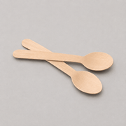 Disposable birchwood spoons
