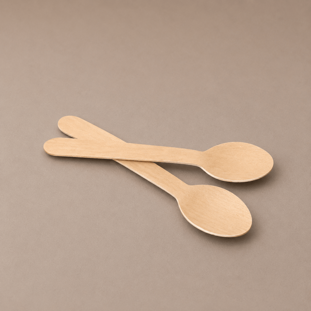 Disposable birchwood spoon